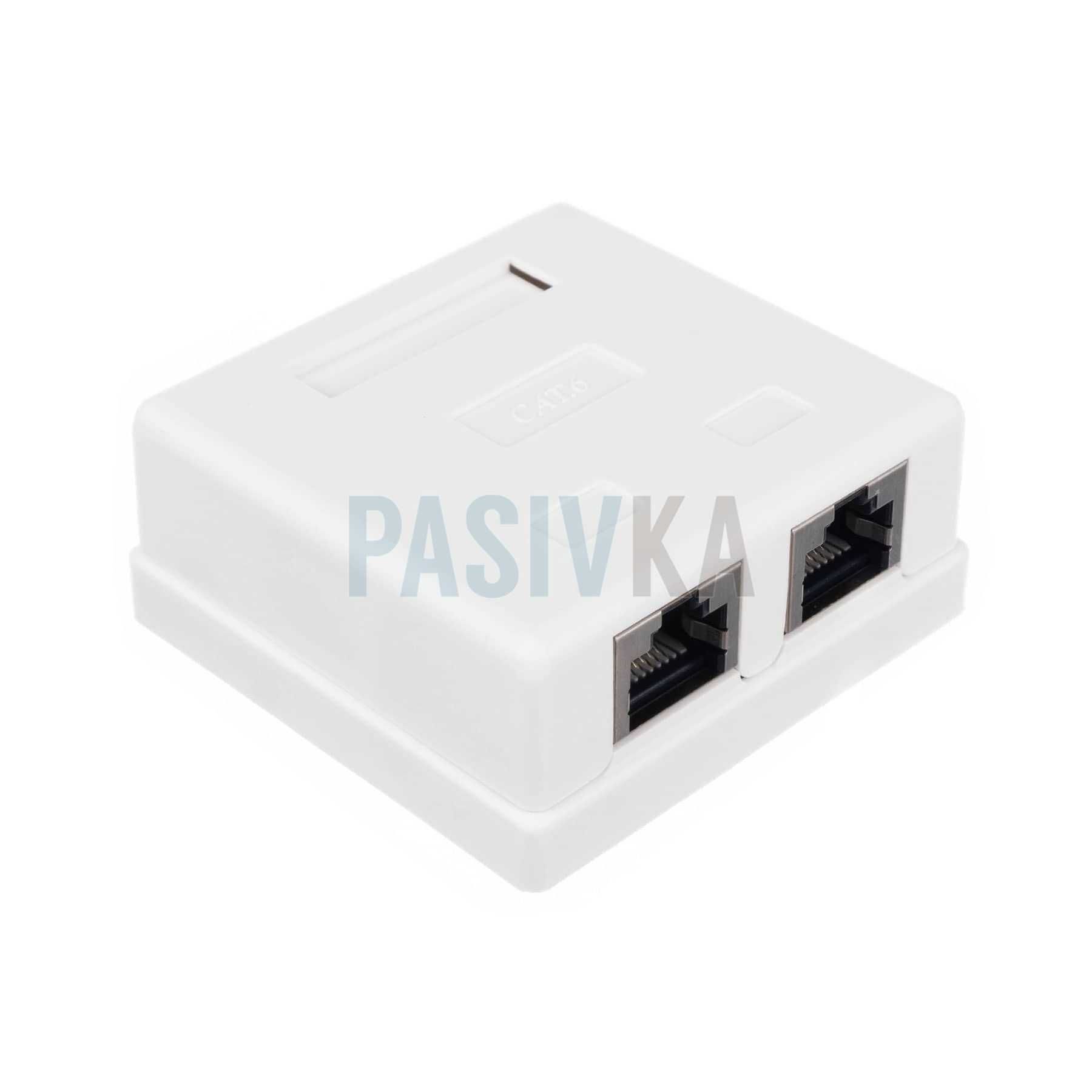 Розетка наружная на 2 порта RJ-45 FTP cat.6