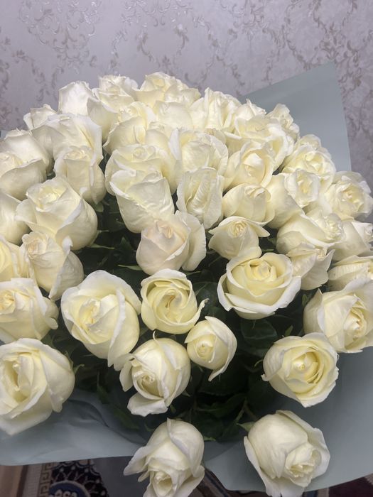 Букет 51 белая роза — 30к, возможен торг