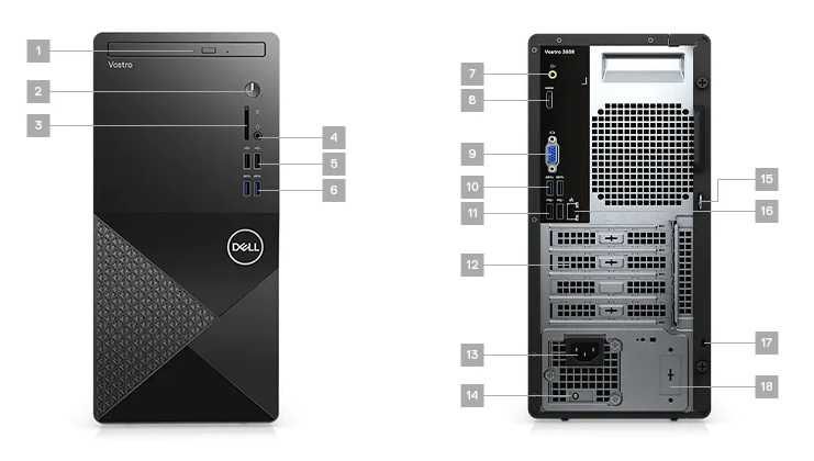 Настольный компьютер Dell Vostro 3888