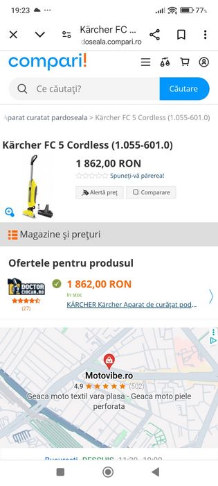 Mop 2 în 1 spălă și aspiră Karcher