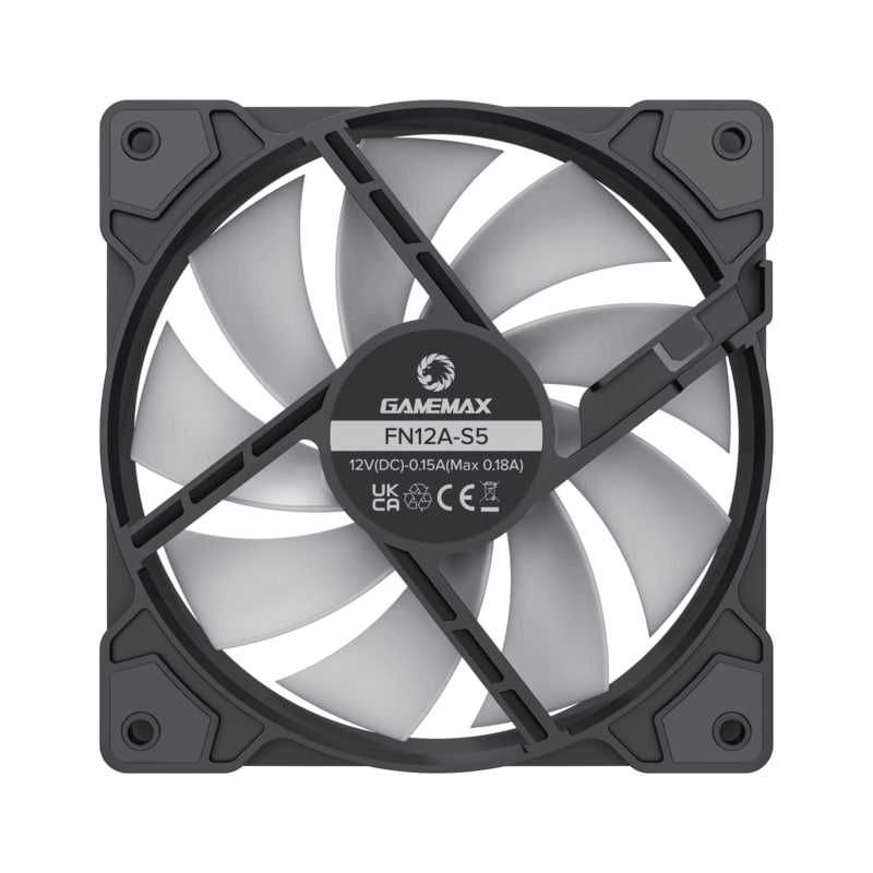 Корпусные вентиляторы GameMax FN12A-S5 Black | White
