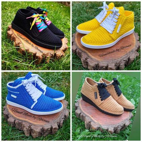 Încălțăminte crosetata (hand-made) - pantofi-sandale - ghete- cizme