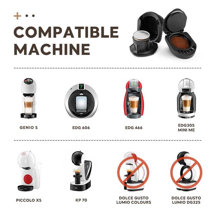 Адаптер за многократна употреба за кафе капсули Dolce Gusto