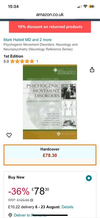 Carte Psychogenic Movement Disorders- Acad Neurolog SUA noua cu bon
