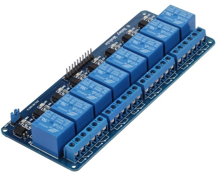 Modul cu 8 relee 5V, 12V si 24V optocuplor TTL, releu Arduino auto arm