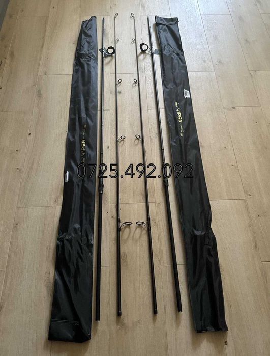 Set Pescuit la Crap 2 lansete si 2 mulinete