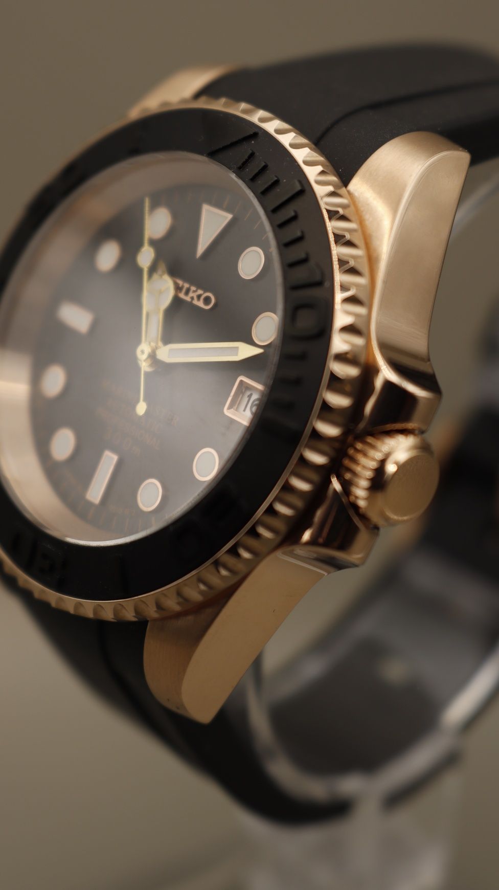 Ceas automatic Seiko submariner Rose Gold