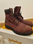 Ghete Timberland burgundy