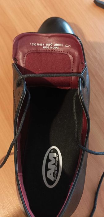 Мъжки черни официални обувки изкуствена кожа, номер 44