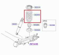 Пружина задней подвески от Hyundai Elantra 2014 MD 1,6