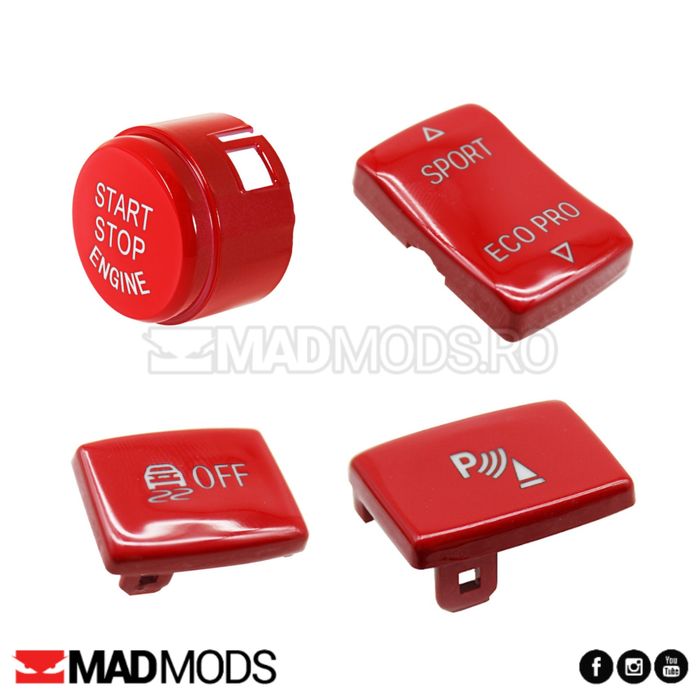 Buton rosu pornire motor, Sport, DSC Off, Parking BMW Seria 1 2 3 4
