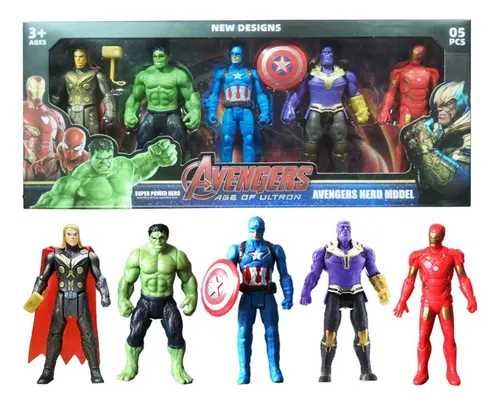 Фигурки Отмъстителите 5 герои, Хълк, Тор, Тарнос, Avengers