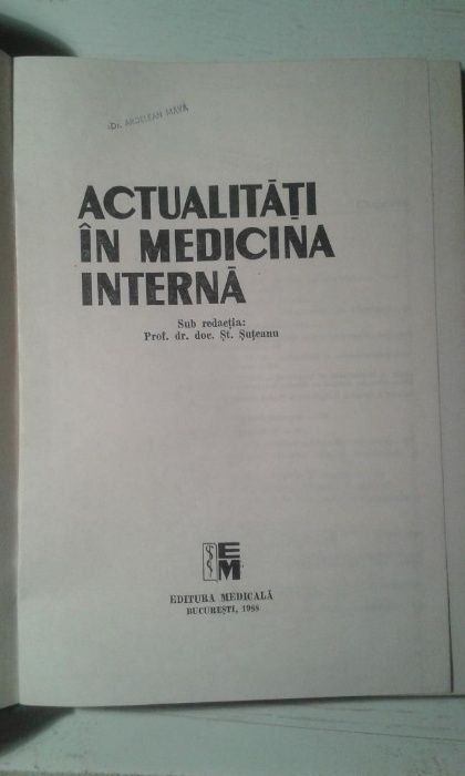 Actualitati in medicina interna - dr. St. Suteanu