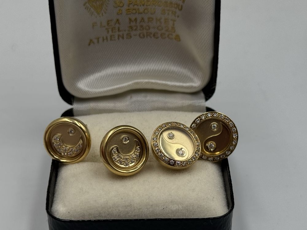 Cercei Miscatori  Aur 18 k Cu diamante Care Se misca