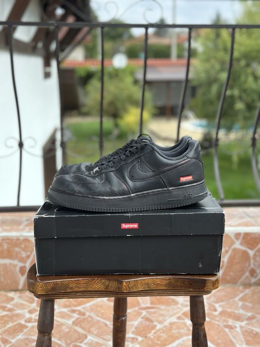 Nike Air Force 1 Low Supreme Black Оригинални! CU9225-001