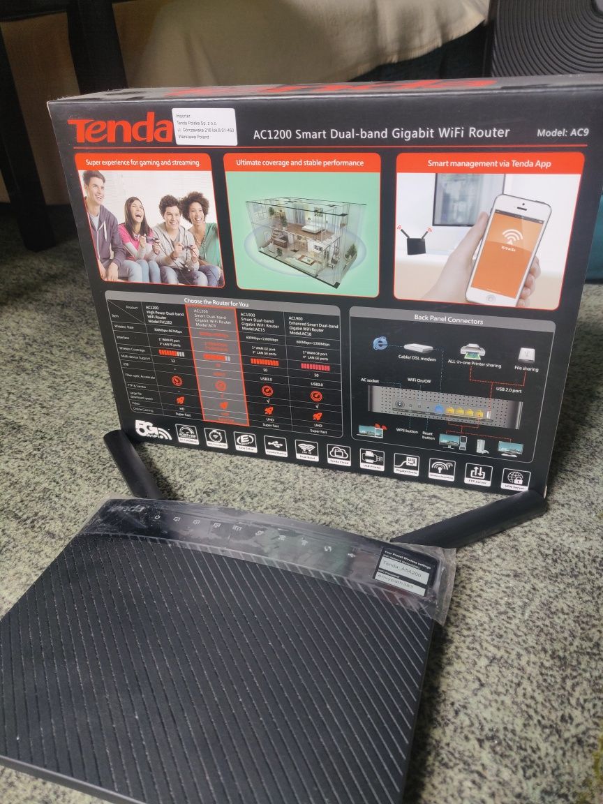 Vând TENDA AC1200 Smart Dual-band Gigabit WiFi Router