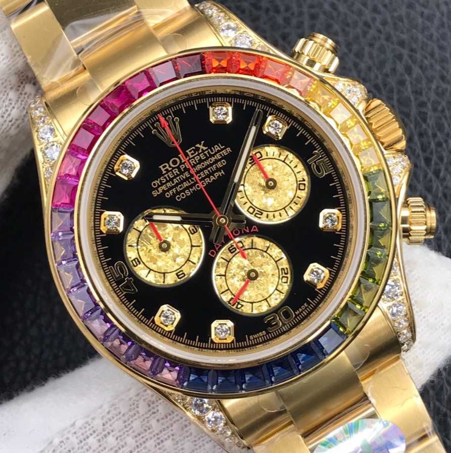Rolex Daytona Rainbow Gold – Moissanite Edition
