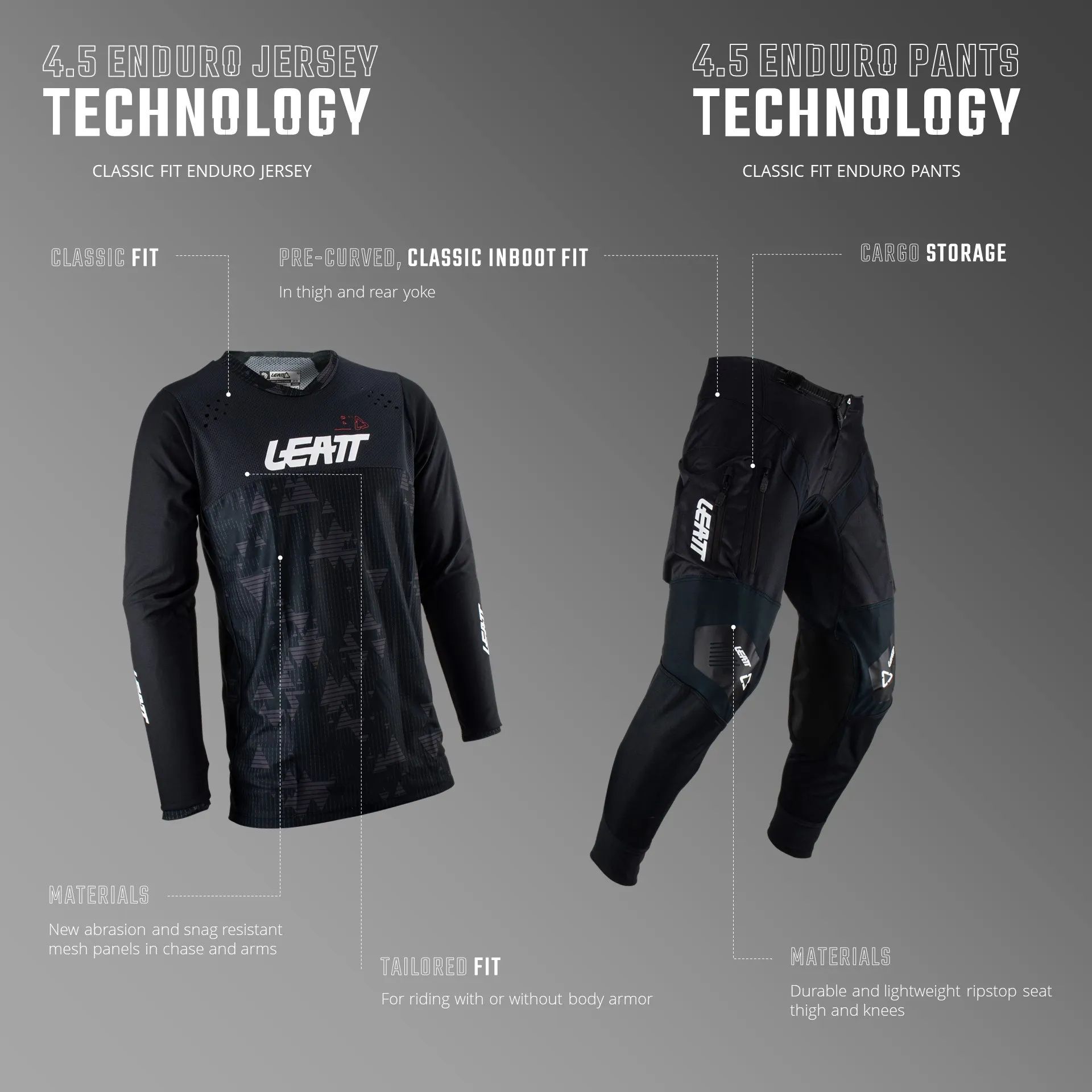 Leatt enduro 4.5 екип панталон блуза брич джърси L Л размер