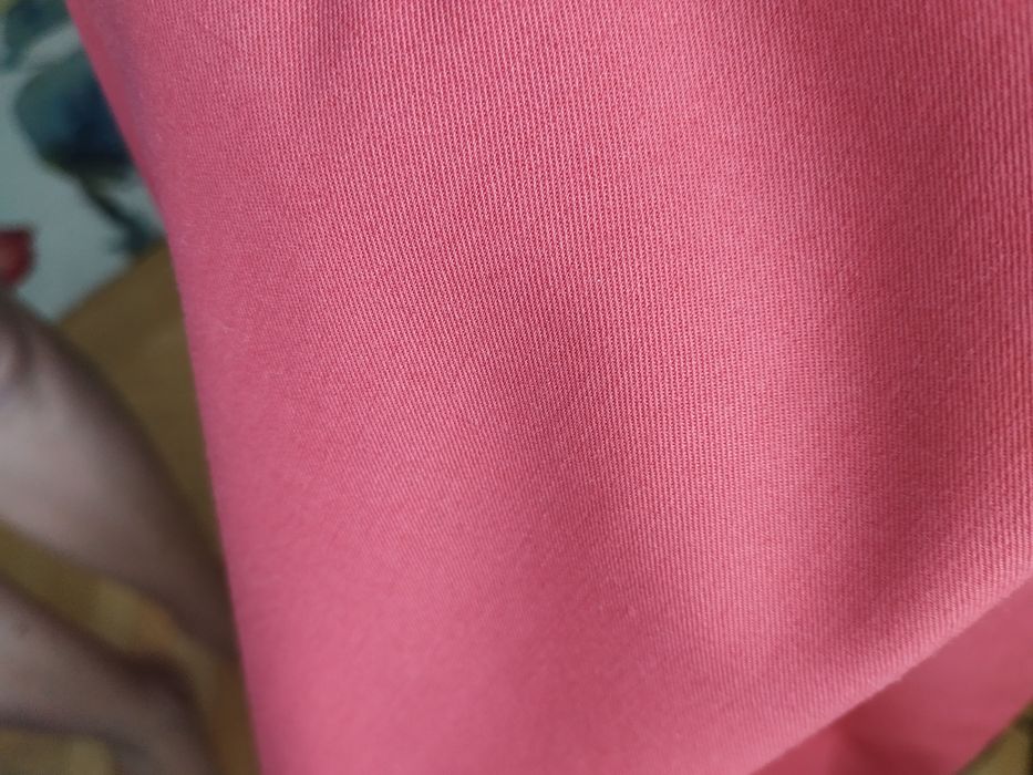 Pantaloni drepti la dunga, roz pudra, S/M