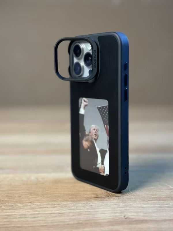 Стильный чехол с NFC и экраном для iPhone 16, 15, 14