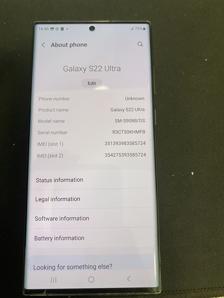 Samsung S22 Ultra 5 G 128 Gb id-qil238