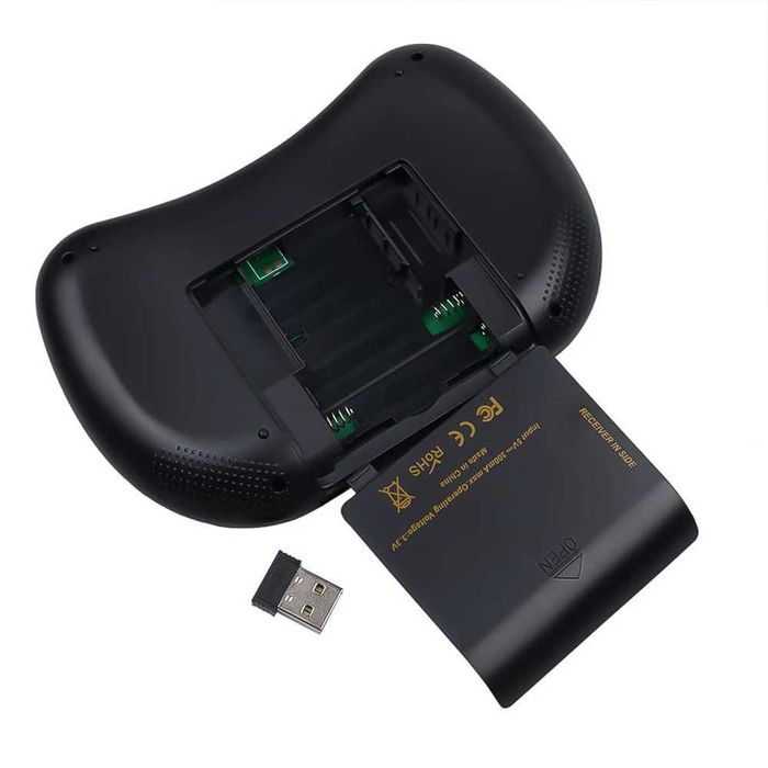 Air Mouse Wireless cu Control prin Voce, Mini Tastatura Iluminata RGB