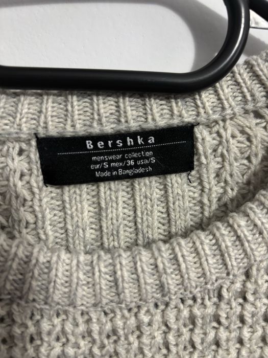 Pulover comfort fit, bej, din acril, Bershka