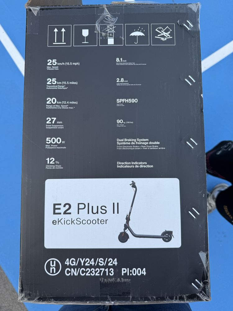 Ninebot E2 PLUS II kick scooter
