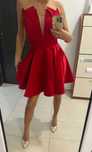 Червена къса рокля Christine Fashion