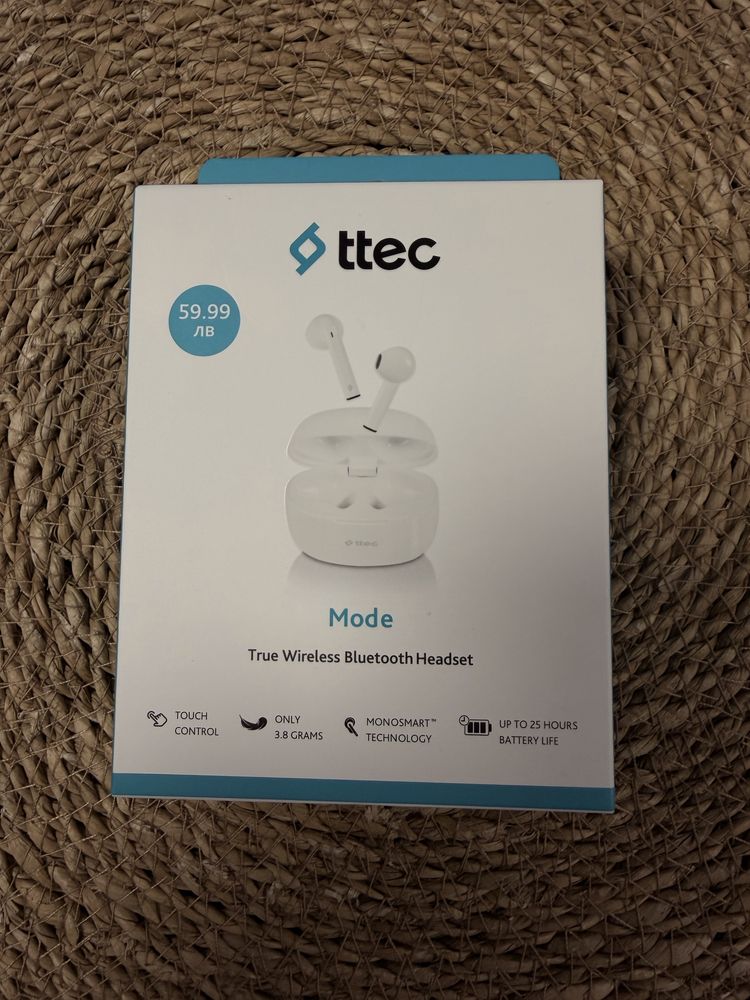 Чисто нови безжични слушалки ttec - on ear true wireless