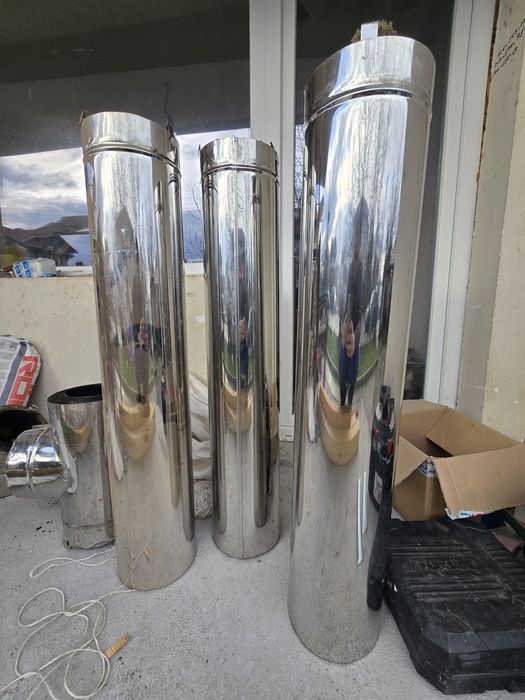 Двоен димоотвод, Инокс Ф130-180 1м.