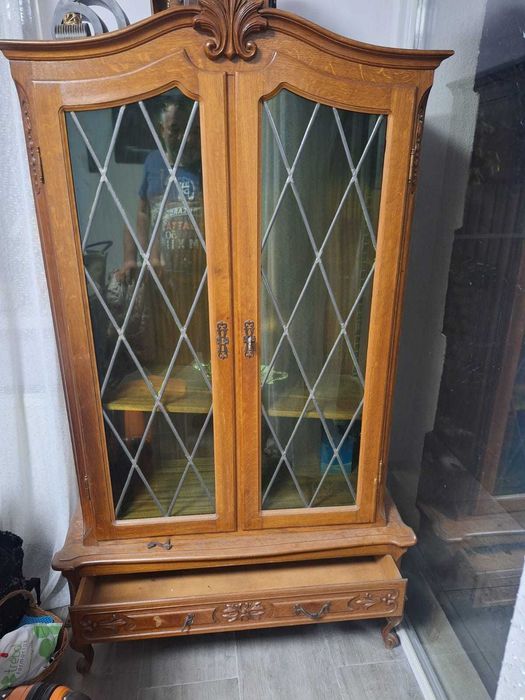 Vitrina vintage lemn masiv
