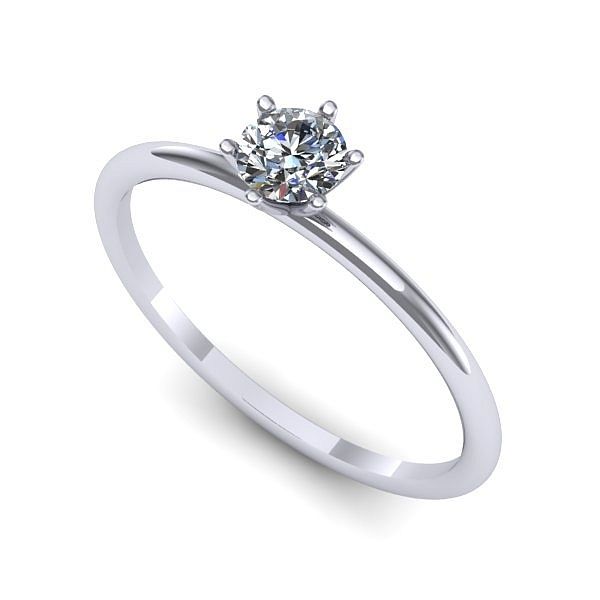 Inel logodna aur alb