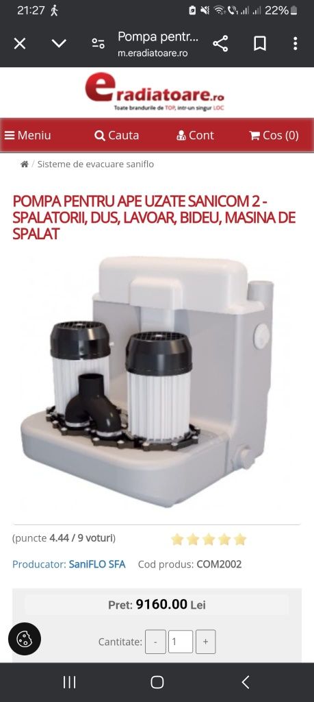 Pompa apa spălătorie