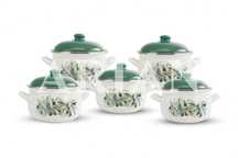 Set 5 oale emailate cu capac Arian