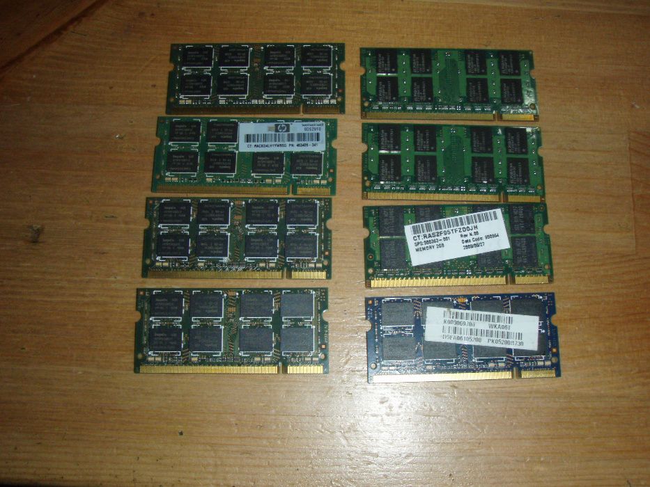Kit 4 Gb laptop (2x2 Gb) DDR2 PC 6400 800 MHZ Samsung, Hynix, Kingston
