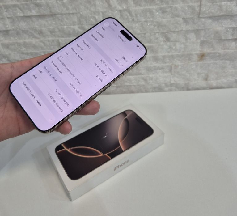 iPhone 16 Pro Max 256GB. IMPECABIL !! 97% Bateria