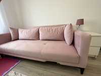 Canapea extensibila 3 locuri roz