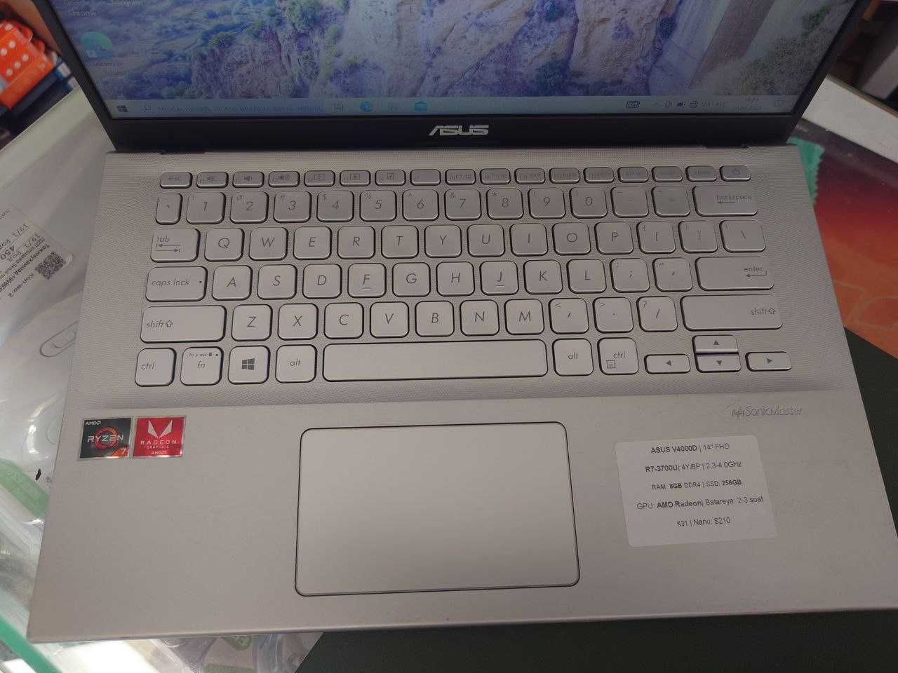 ASUS Ryzen R7-3700U/8GB RAM/SSD 256GB/14FHD ekran