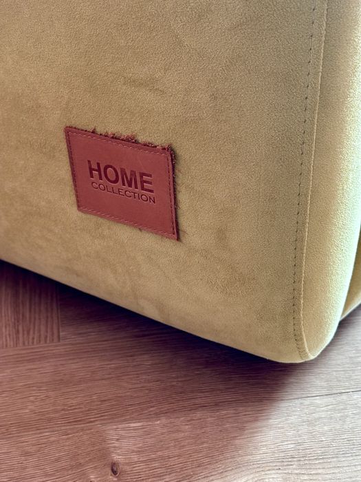 Велюровый ДИВАН 1600/100 качественный горчичного цвета, раскладывается