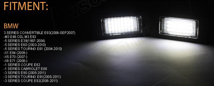 Lampa LED numar BMW E46 sedan touring