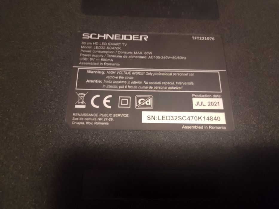Tv Smart Schneider Defect.