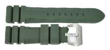 Curea din cauciuc verde, pentru ceas, cod JD1611, latimi 22 si 24 mm