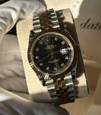 Rolex Datejust 41 MM Black diamond dial gold steel jubilee 126333 2023