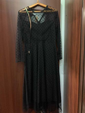 Вечернее Платье черное женское, Размер 46-48