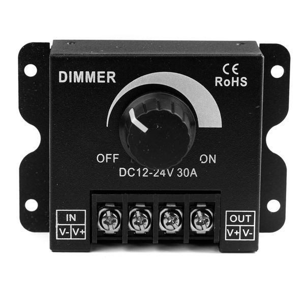Ротационен LED димер с регулатор 12V 24V 30A 360W PWM