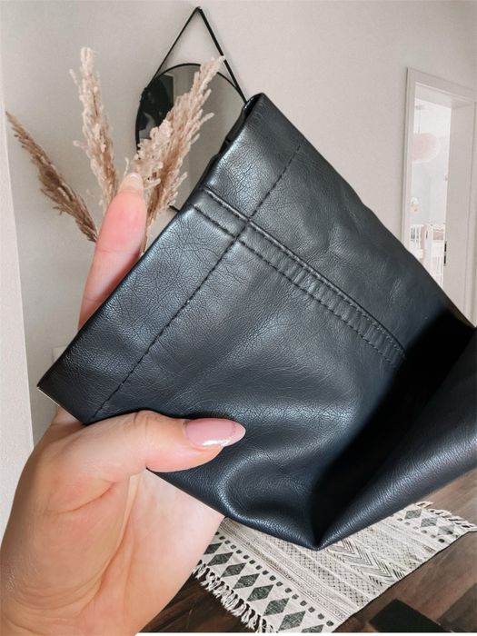 Geaca jacheta piele neagra imblanita complet