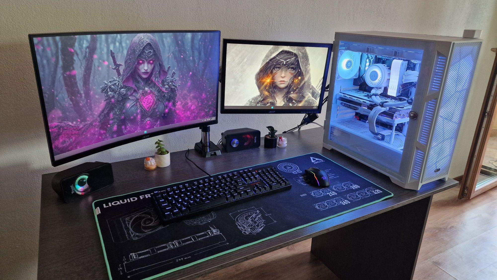 Геймърдки компютър Ryzen 7 5700X3D, RX 7800XT, 32GB