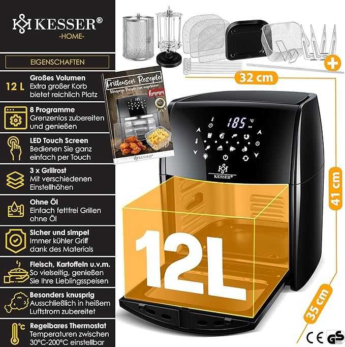 KESSER® XXL Airfryer 9в1 фритюрник с горещ въздух
