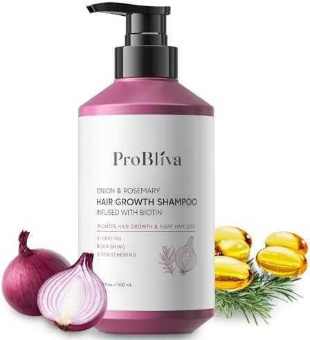 Нов Шампоан с лук и розмарин за растеж сгъстяване на коса 500 мл грижа